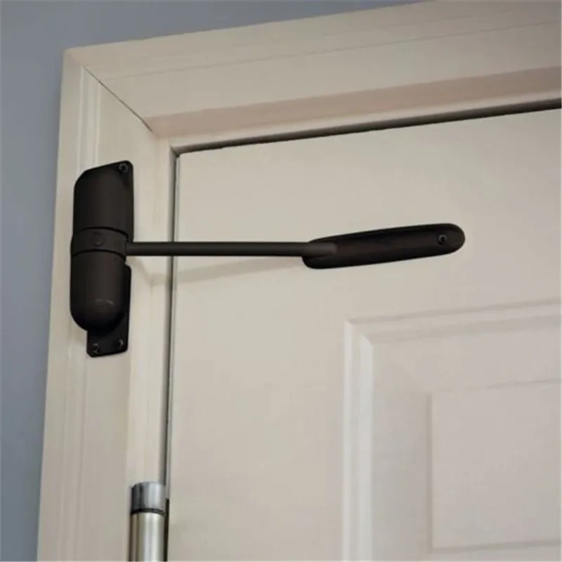Black 20-70KG Zinc Alloy Adjustable Surface Mounted Automatic Spring Door Closer Door Hardware ZC013
