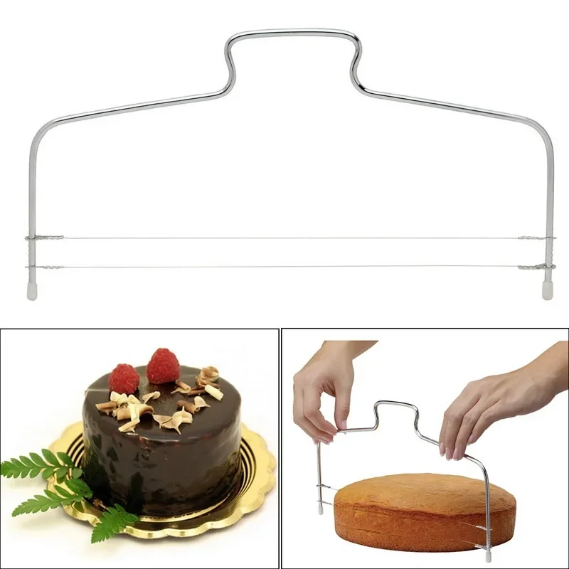 1PCs Stainless Steel Adjustable Wire Cake Cutter Slicer Leveler DIY Cake Baking Tools High Quality Kitchen Accessories