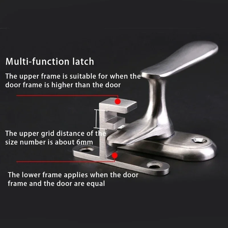 Stainless Steel Doors and Windows Sash Lock Window Latch Handle Sliding Window Handle Security Hasp Hardware Fittings