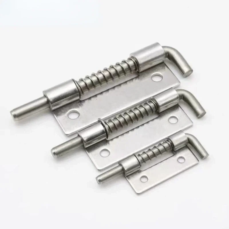 50pcs left and 50pcs right 304 stainless steel Door Latch Sliding Lock Barrel Bolt Latch Hasp Staple Gate  Latch Spring Barrel