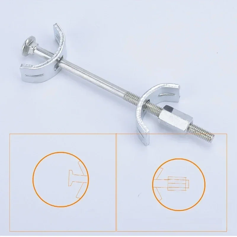 10Pcs Countertop Benchtop Joiner Joint Connector M6 Thread Bolt Half Moon Shaped Bracket Dog Bone Fastener
