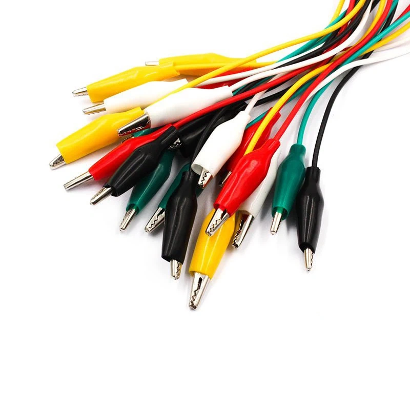 10pcs 50cm Alligator Clips  Portable Double-ended  Crocodile Cable Multifunctional  Jumper Wire Test Leads