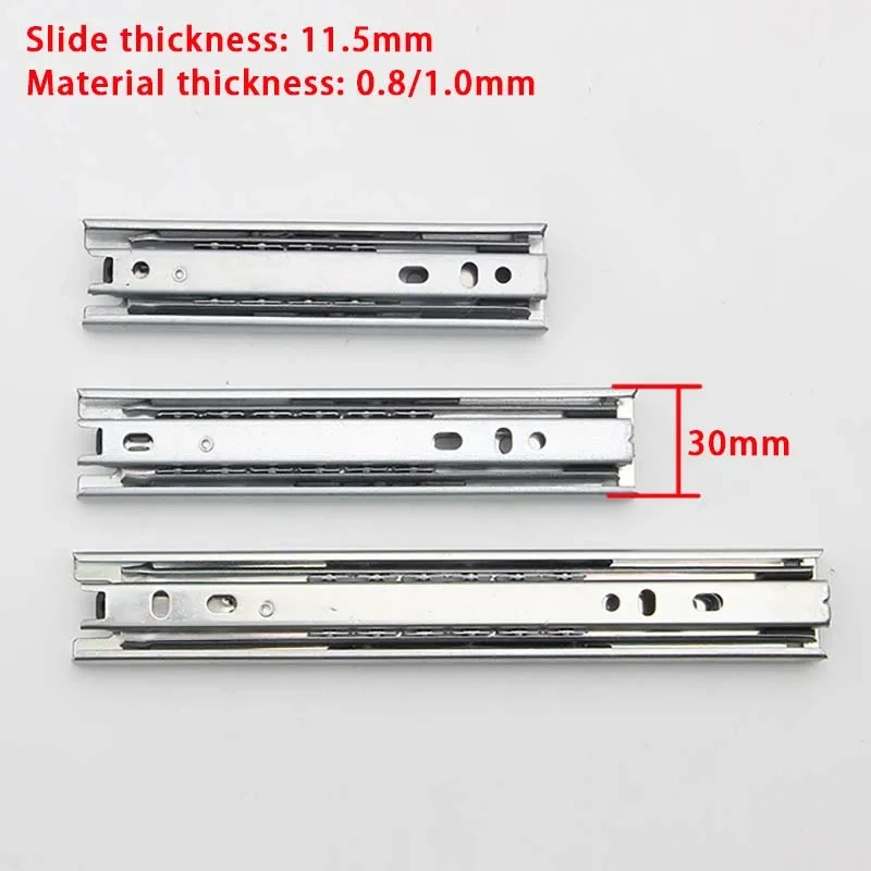 Drawer track, drawer slide, three rail drawer, guide rail, slide rail, furniture hardware fittings, slipway