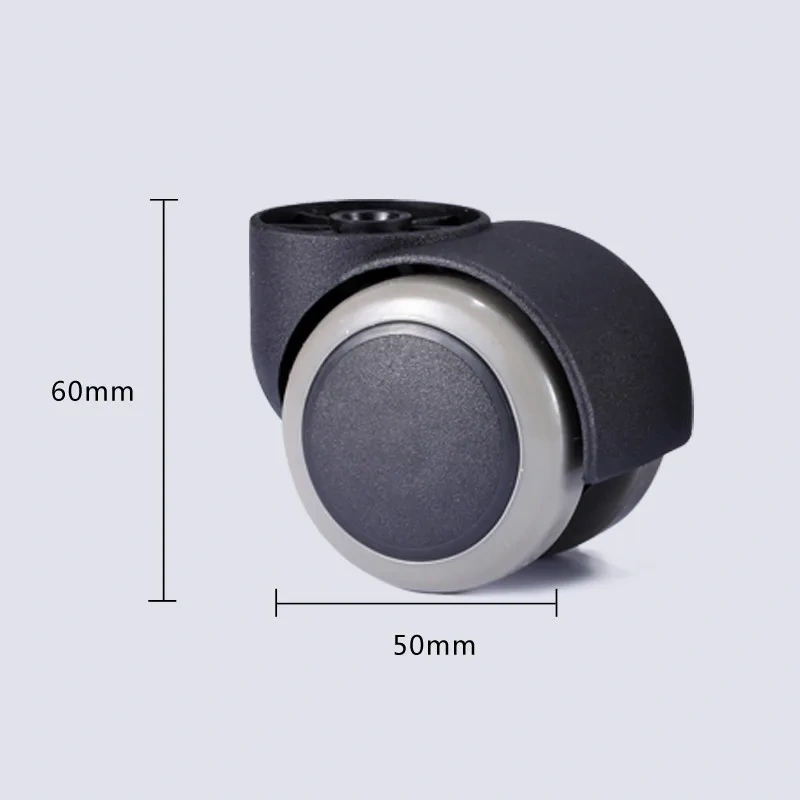 5Pcs Office Chair Wheel Caster 2" 50KG 360 Degree Mute Swivel Castor Furniture Feet Replacement Wheels Roller Rubber