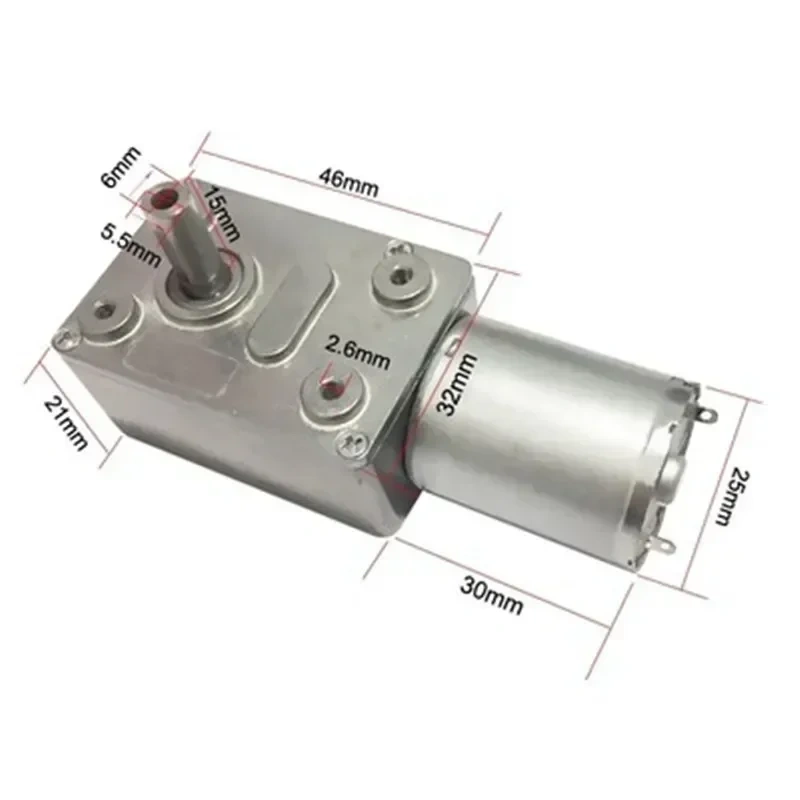 6V12V24V high torque multi-speed DC reducer motor JGY370 with self-locking turbine worm low speed motor