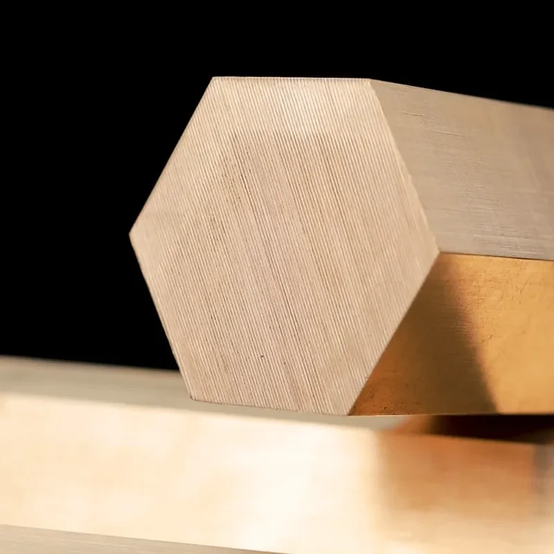 S5~45mm Hexagonal Brass Rods/Bar H59 Brass hexagonal solid column DIY brass material