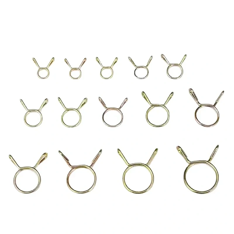 470pcs/set 5/6/7/8/9/10/11/12/13/14mm High Quality Zinc Plated Spring Clips Gear Hose Fuel Line Clamp for Boats With Storage Box