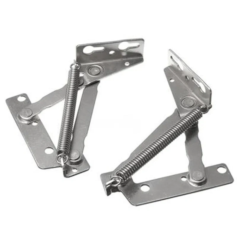 2pcs 80 degree Sprung Hinges Cabinet Door Lift Up Stay Flap Top Support Cupboard Kitchen