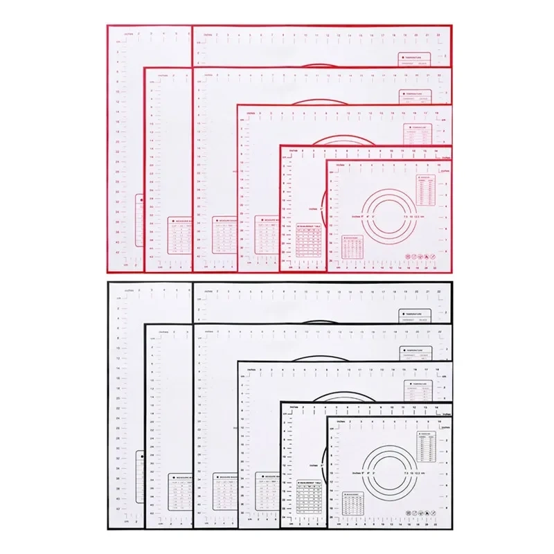 Silicone Baking Mat  Scale Rolling Dough Pad Kneading Dough Mat Non Stick Pastry Oven Liner Bakeware 60*40/40*30cm