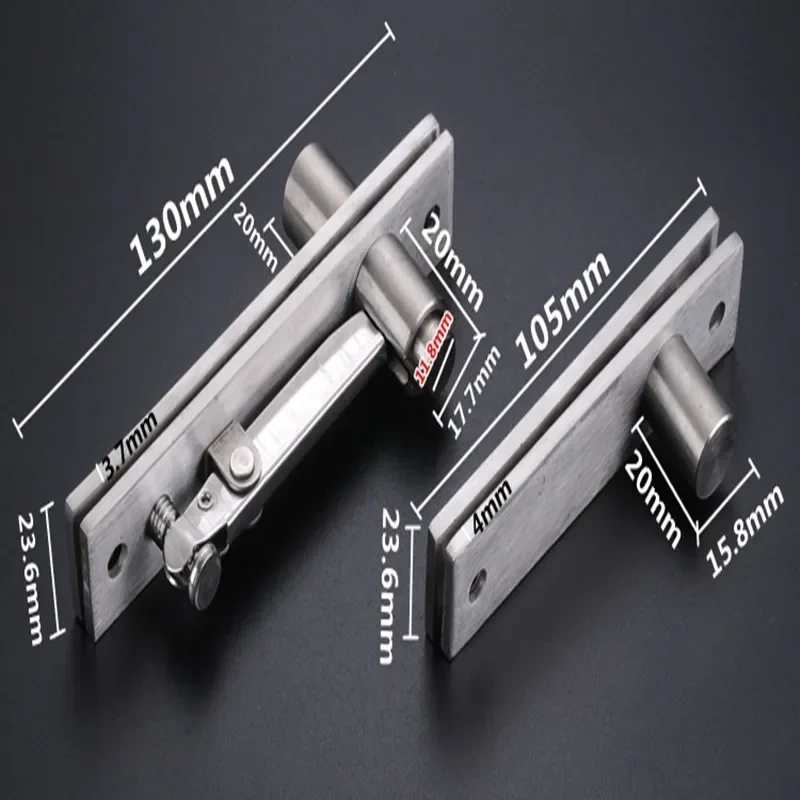 Stainless Steel Pivot Heavy Duty 360-degree Rotating Shaft Wooden Door Hinge  Murphy Positioning   Hidden Axis