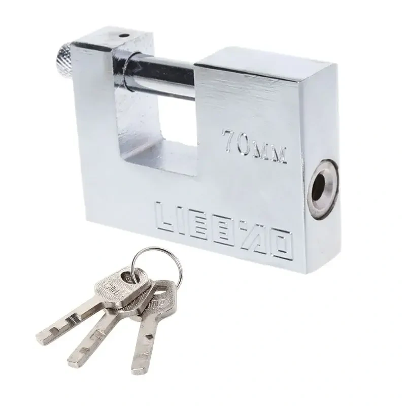 Rectangular padlock Burglar Padlock Security Safety Lock Antique Horizontal Opening anti-cutting anti-theft door lock