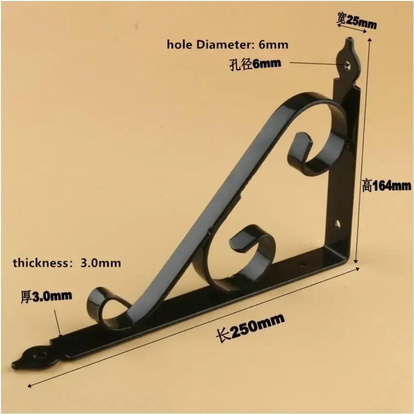 2pcsTriangle Bracket Mount Right Angle Bracket Thickened Brace Decorative Shelf Wall Mounted Bearing Support Hardware Fittings