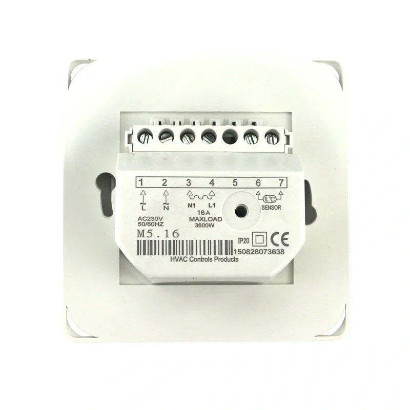 New Universal Mechanical Floor Heating Thermostat AC 230V Electronic Dual Room Warm Temperature Controller Retardant PC