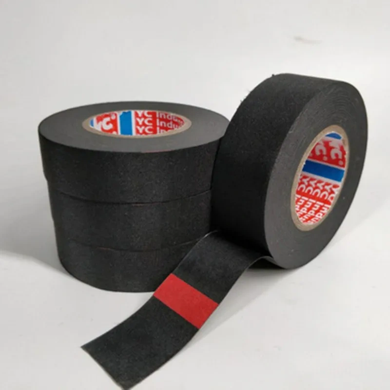 15M 9/15/19/25MM Heat-resistant Adhesive Cloth Fabric Tape For Automotive Cable Tape Harness Wiring Loom Electrical Heat Tape