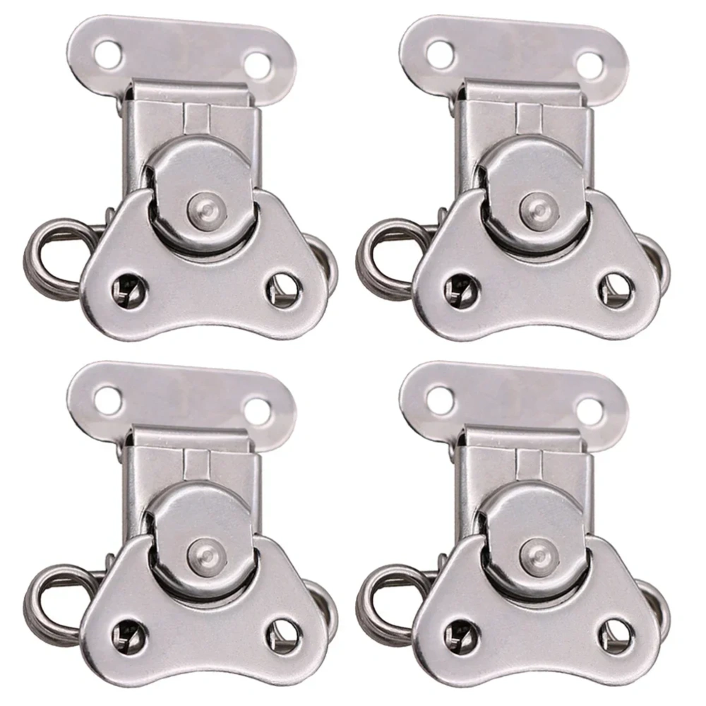 4Pcs Butterfly Lock Stainless Steel Buckle Latches Butterflies Toggle Clamp Mini Padlock Wooden Accessories Keeper Box