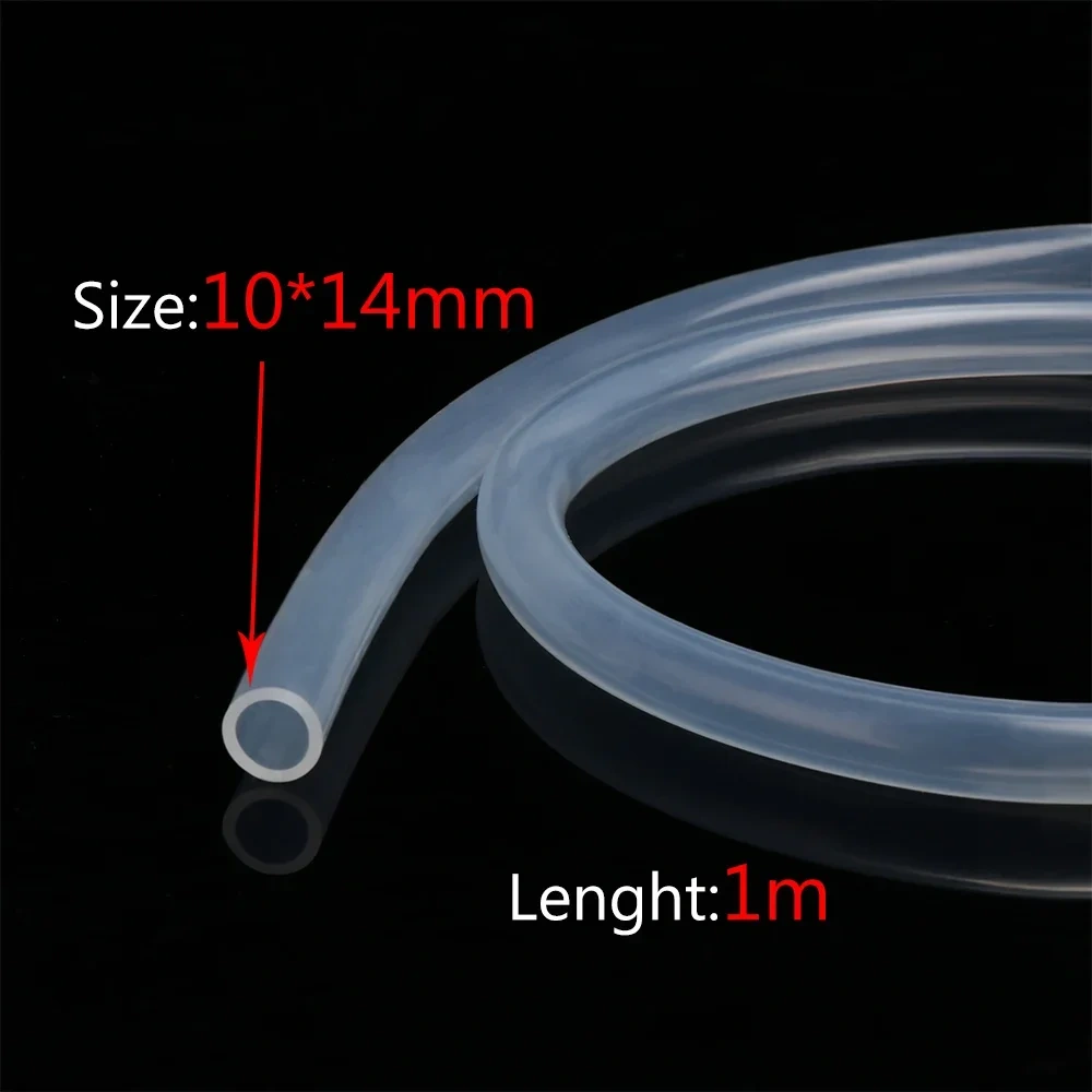 1M / 5M 10M Food Grade Clear Transparent Silicone Rubber Hose 4 5 6 7 8 9 10 11 12 14 16 mm Out Diameter Flexible Silicone Tube