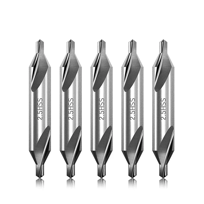 5/6/7Pcs Center Drill Bits Set 60-Degree Angle Center Drill Bits Kit Countersink Tools for Lathe Metalworking 1/1.5/2/2.5/3/4/5