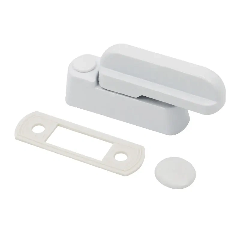 White Crescent Shape Window Door Lock Sash Security Swing Lock Latch Housing Safely Opening And Closing Handle Lock