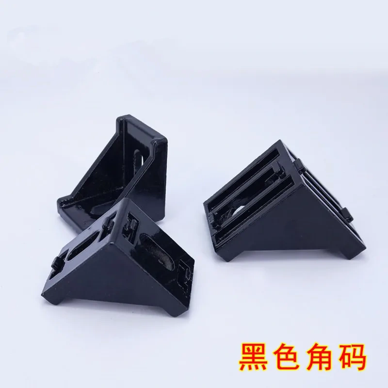 5pcs/10pcs 3030 Corner Bracket Fitting Black Angle Aluminum Connector 3060 4040 4080 for Industrial Aluminum Profile
