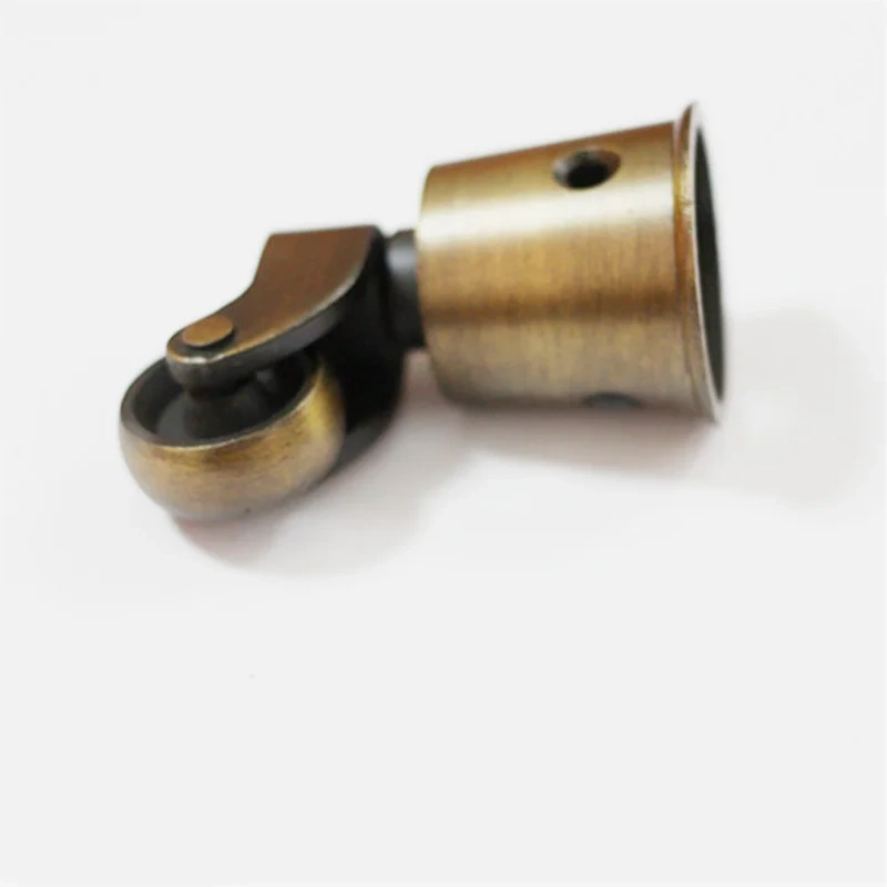 4PCS/LOT 38*63mm Premintehdw Zinc Round Cup Caster Swivel Castor Castors Brush Brass Finish