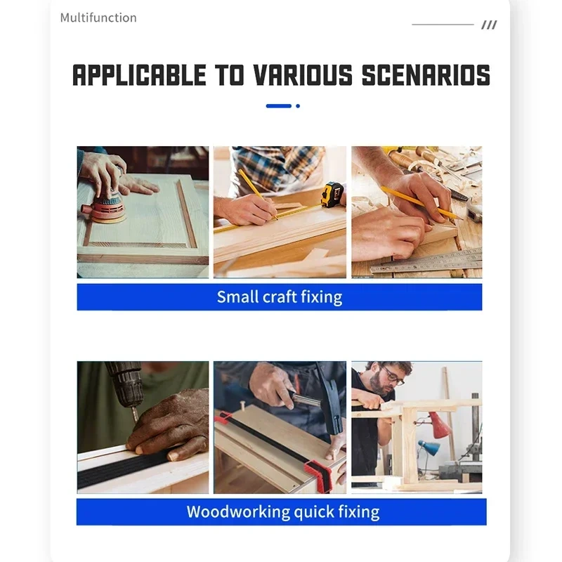 Multifunction Belt Clamping Tools Woodworking Tool Quick Adjustable Nylon Belt Clamp Polygonal Clip 90 Degres Strap Clip