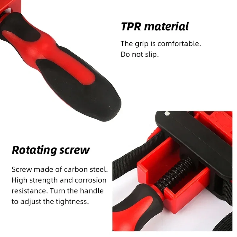 Multifunction Belt Clamping Tools Woodworking Tool Quick Adjustable Nylon Belt Clamp Polygonal Clip 90 Degres Strap Clip