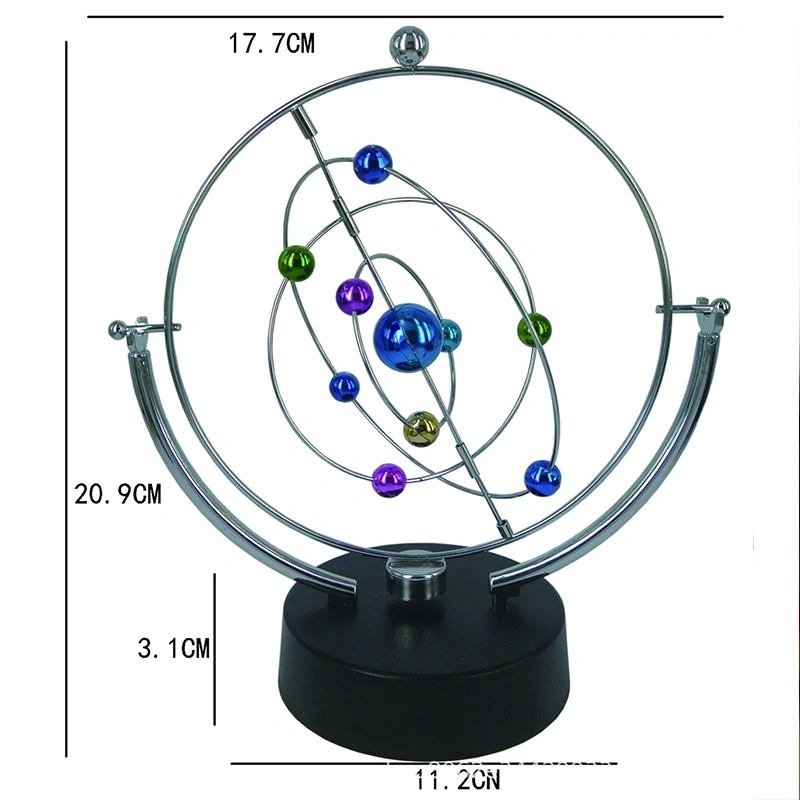 Rotation Perpetual Motion Swing Celestial Globe Pendulum Model Kinetic Orbital Revolving Gadget Home Decor Craft Ornament