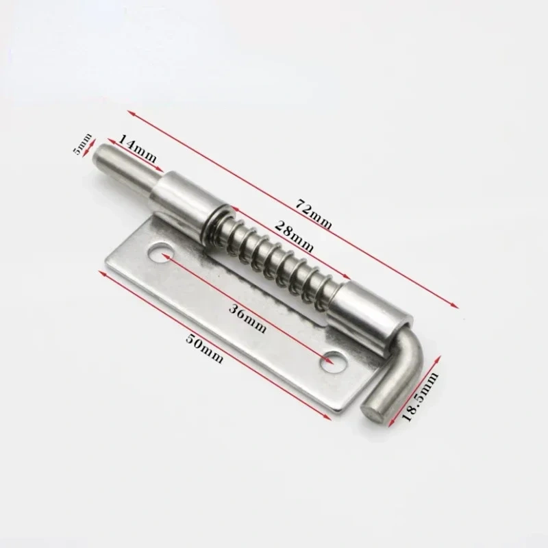 50pcs left and 50pcs right 304 stainless steel Door Latch Sliding Lock Barrel Bolt Latch Hasp Staple Gate  Latch Spring Barrel