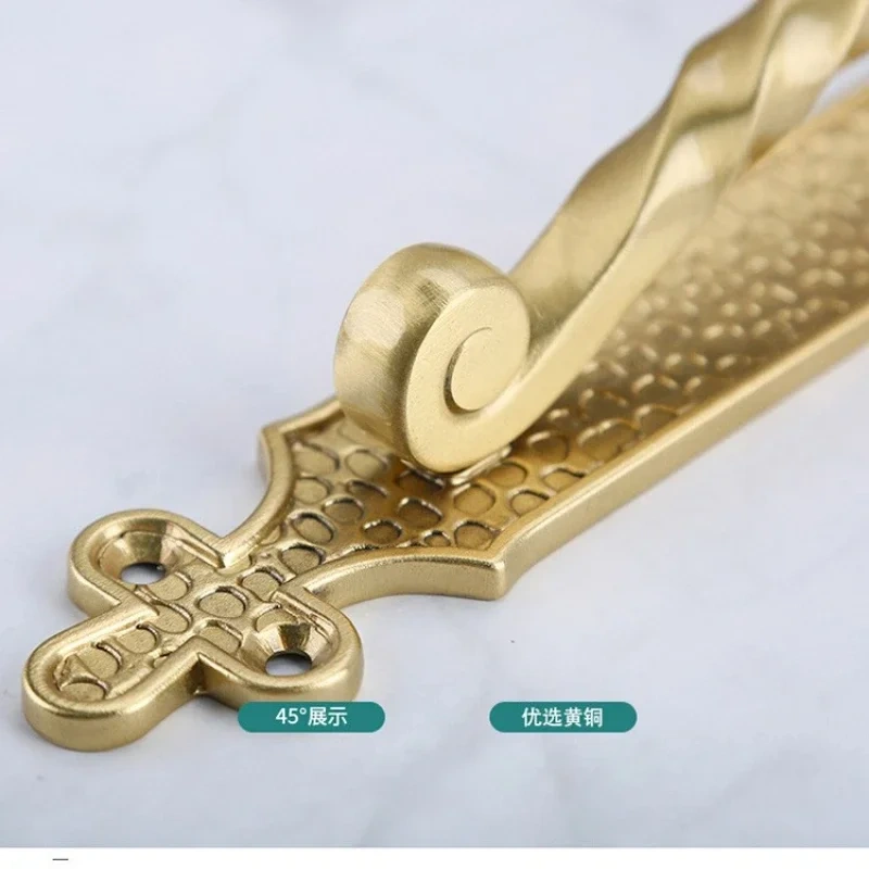 1pcs European Style Retro Brass Door Handles Living Room Bedroom Bronze Door Handles for Interior Doors Handles for Furniture