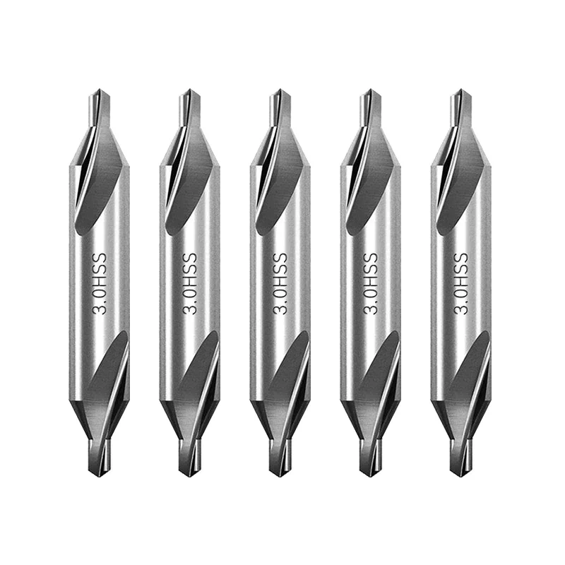 5/6/7Pcs Center Drill Bits Set 60-Degree Angle Center Drill Bits Kit Countersink Tools for Lathe Metalworking 1/1.5/2/2.5/3/4/5