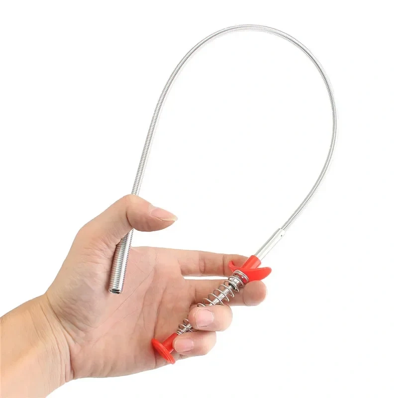 1Pcs Drain Unblocker Stick Snake Pipeline Dredge Tool Cleaner Hair Remover Brush Tool For Bathroom Unclog Sink Kitchen Basin Tub
