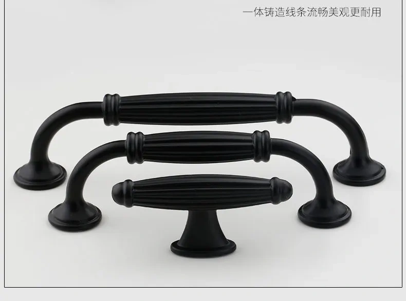 Durable Black Handles for Furniture Cabinet Knobs and Handles Kitchen Handles Drawer Knobs Cabinet Pulls Cupboard Handles Knobs