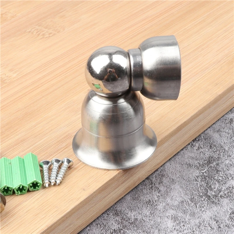 Magnetic Door Stops Mini Stainless Steel Ultra-short Door Stopper Hidden Holders Floor Hardware Fitting