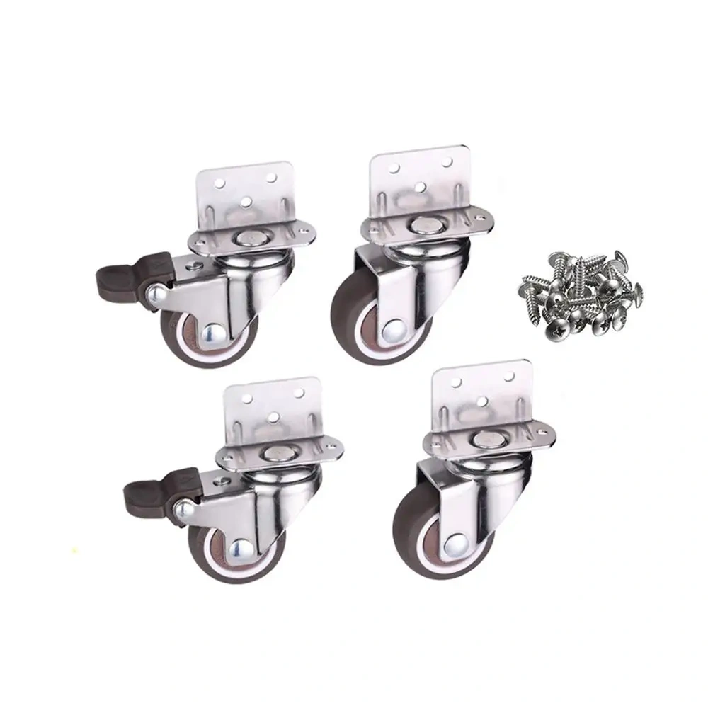 4PCS Furniture Caster Wheels Heavy Duty Universal Carriage Wheel for Baby Crib Bed Cart Trolley Wheelchair Office Chair