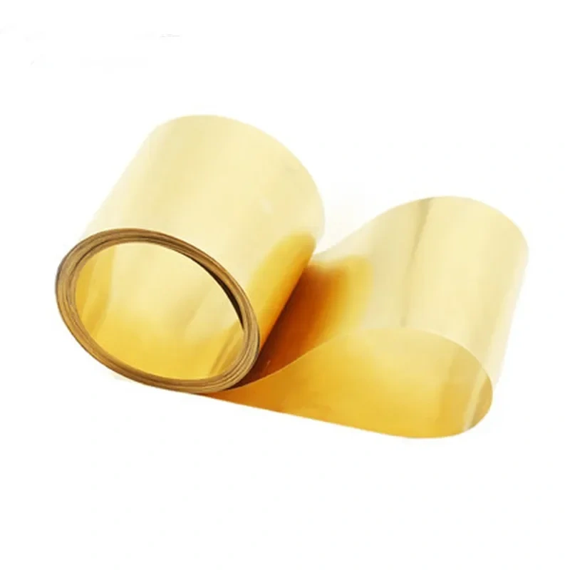 1Meter/ROLL H62 Thin Brass Strip Sheet  Thickness 0.02/0.03/0.05MM*Width 100MM Gold Film  Foil Plate