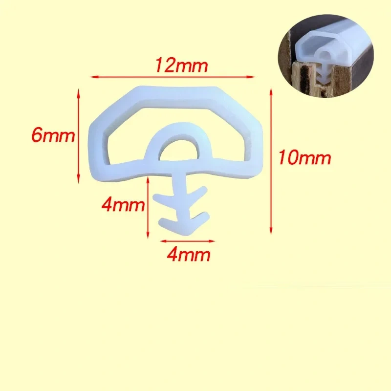 New generation of silicon rubber sealing strips crash soundproof door thong strip door window sealed slot type square premium 5m