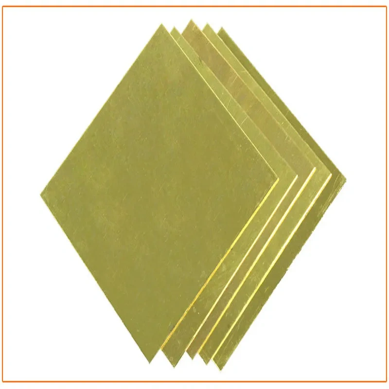 H62 Brass Sheet 0.8x100x100mm Plate of CuZn40 2.036 CW509N C28000 C3712 H62 Customized Size CNC Frame Model Mould DIY