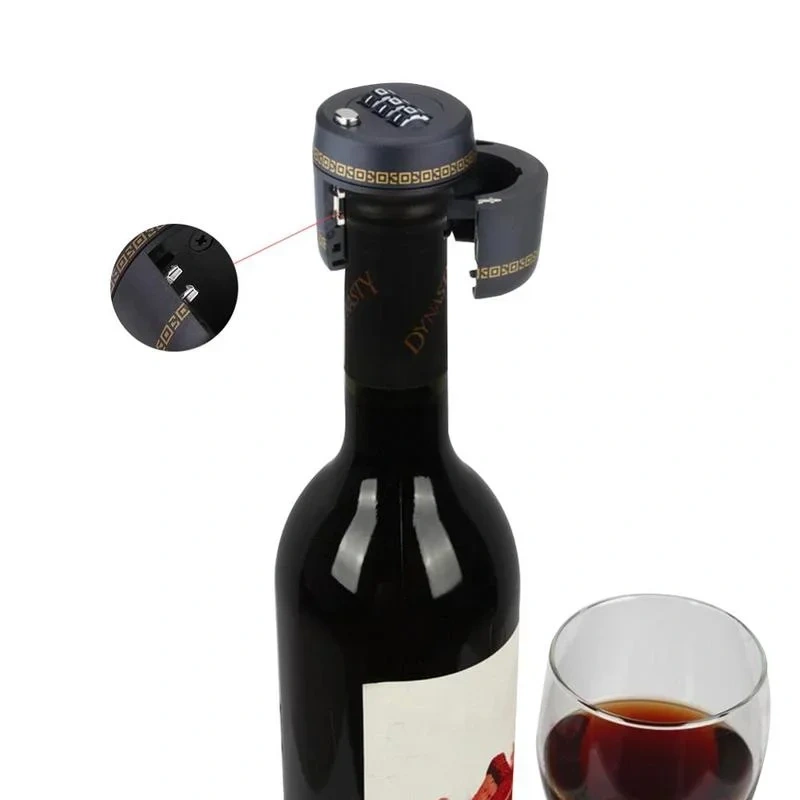 3 Digit Plastic Bottle Password Lock Combination Lock Wine Stopper Vacuum Plug Device Preservation Coded Lock For Hardware