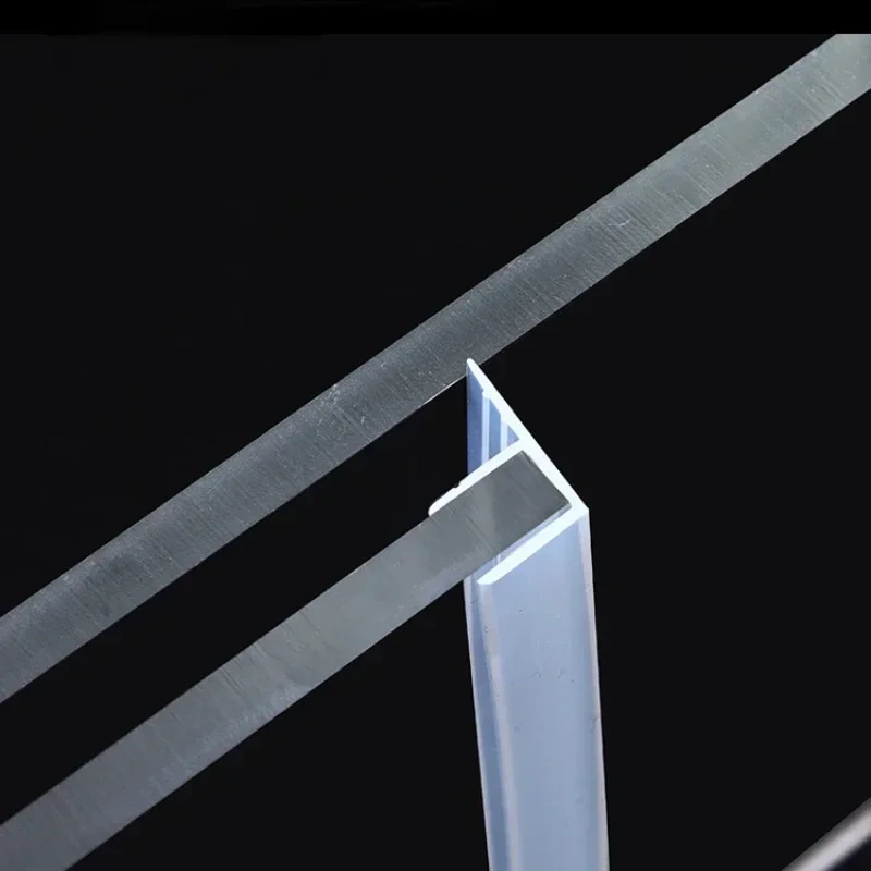 5M F/U/H/A Shape glass sealing Frameless Shower door window balcony screen Silicone sealing strip thickness of wind deflector