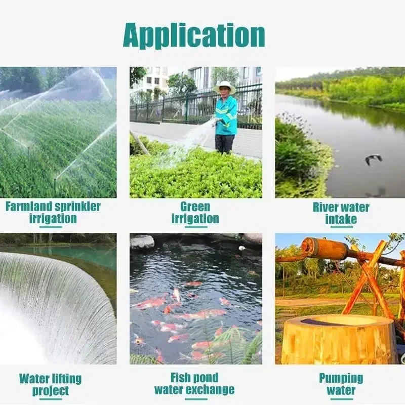 50W 4500L/H 5m DC 12V/24V Solar Water Pump Brush Motor  Circulation Submersible  Irrigation Fountain Fish Pond