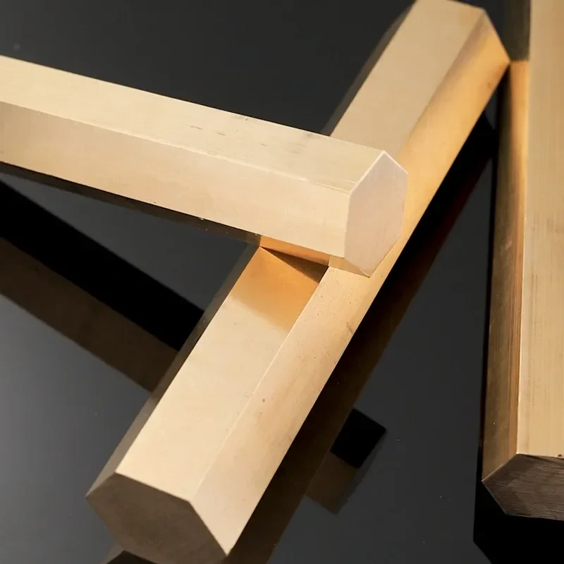 S5~45mm Hexagonal Brass Rods/Bar H59 Brass hexagonal solid column DIY brass material