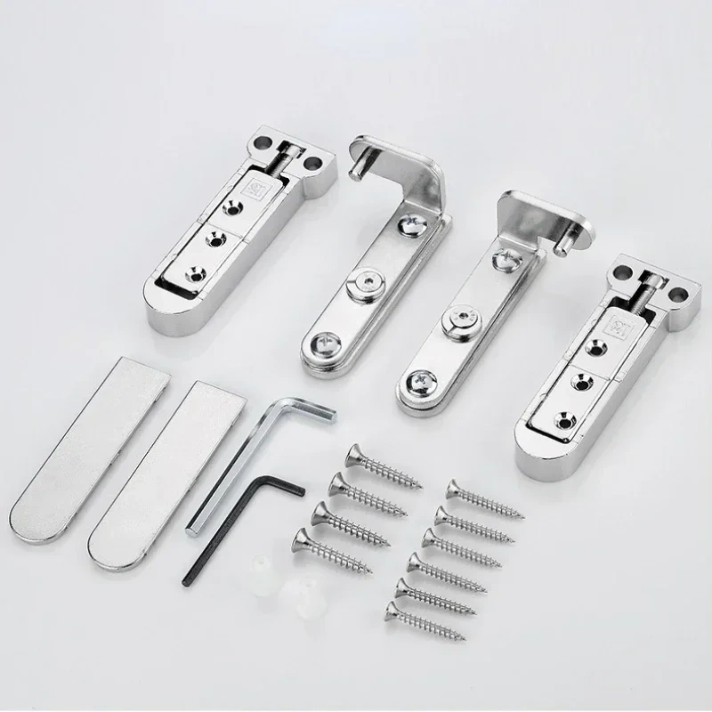 2pcs Invisible Door Hinges 3D Adjustable Swivel Zinc Alloy Hidden World Hinge For Kitchen Home Furniture Hardware