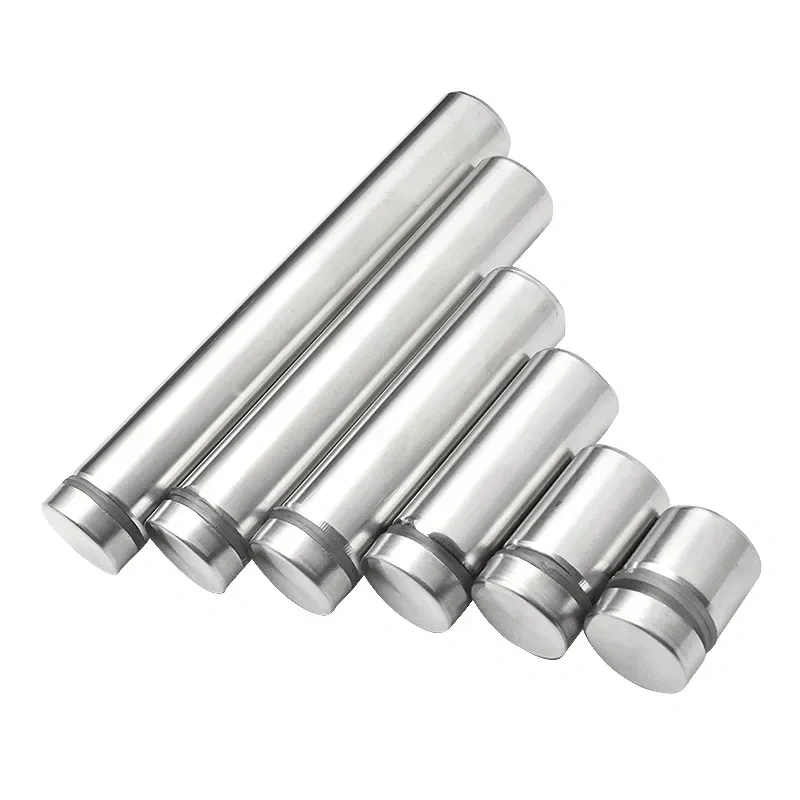 20pcs Glass Fasteners 12mm Stainless Steel Acrylic Advertisement Standoffs Pin Nails Billboard Fixing Screws Hardware