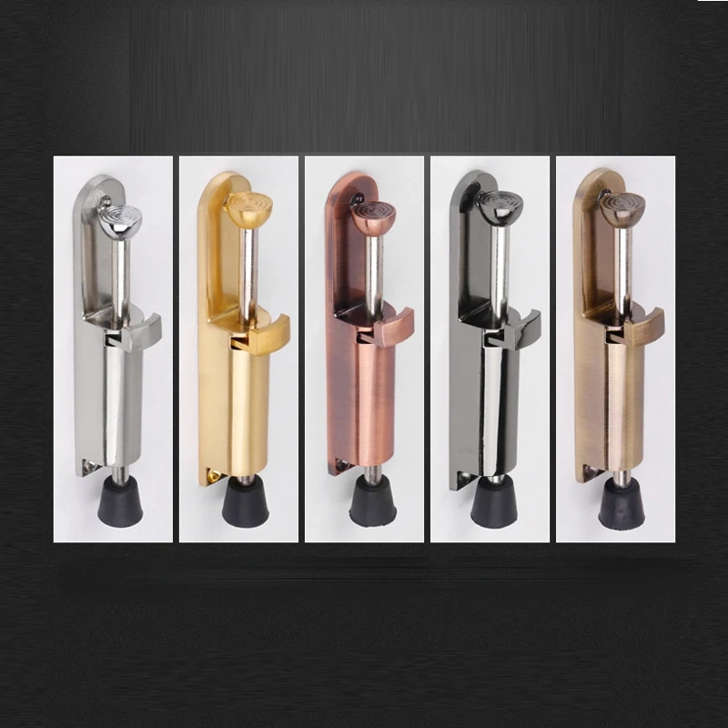 Zinc Alloy Foot door suction Foot  windproof door stop telescopic resistance spring positioner door holder