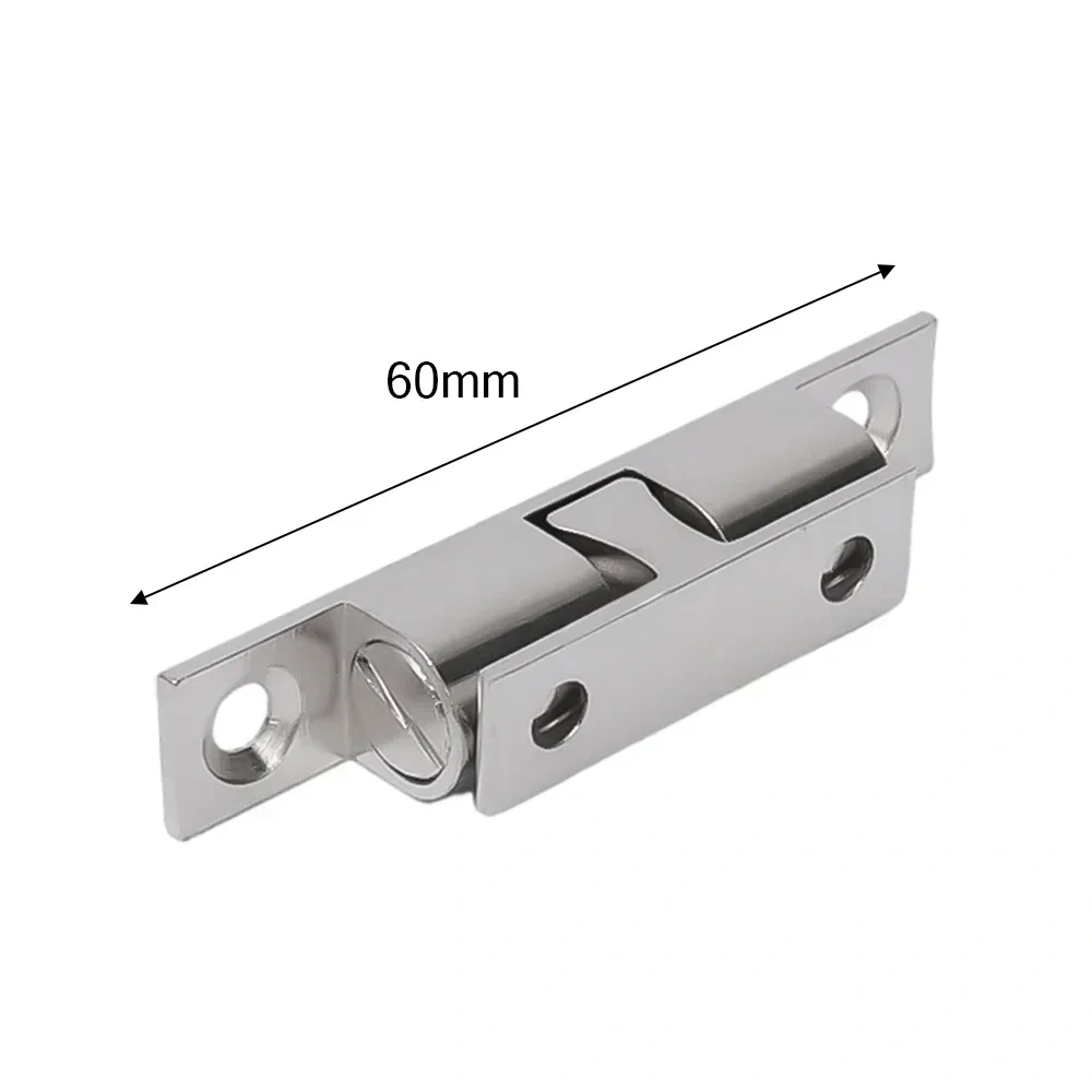 40/50/60mm Pure Copper Double Spring Steel Ball Catch Latch for Furniture Cupboard Cabinet Door Adjustable Closet Tension Latch