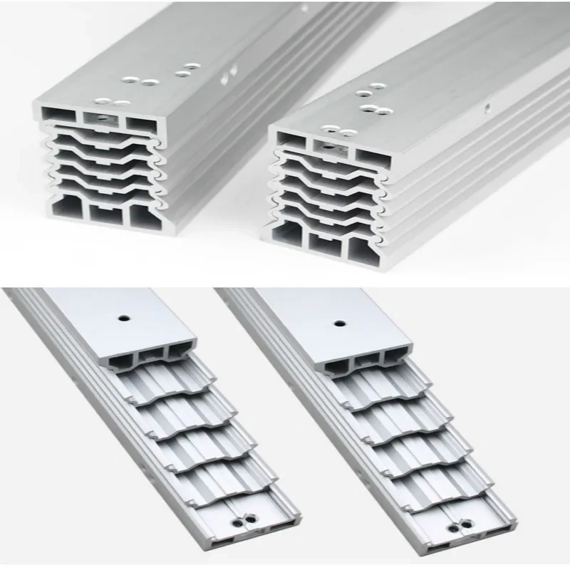 Concealed Folding Table Guide Rail Hinge, Aluminum Telescopic Cabinet  Slide,  Flat Push  Furniture Hardware