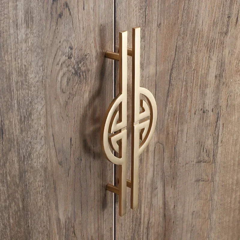 1pcs New Chinese Wardrobe Door Handle Golden Cabinet Door  Drawer Shoe Cabinet  Lengthened  Furniture Hardware