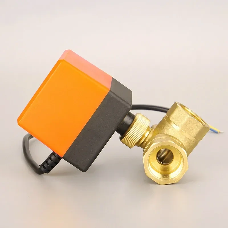 1pcs DN15/DN20/DN25 3-Way Motorized Ball Valve Three-Way Electric Control Two-Way AC 220V LSD Tool Plubing Disc Brass Ball Valve