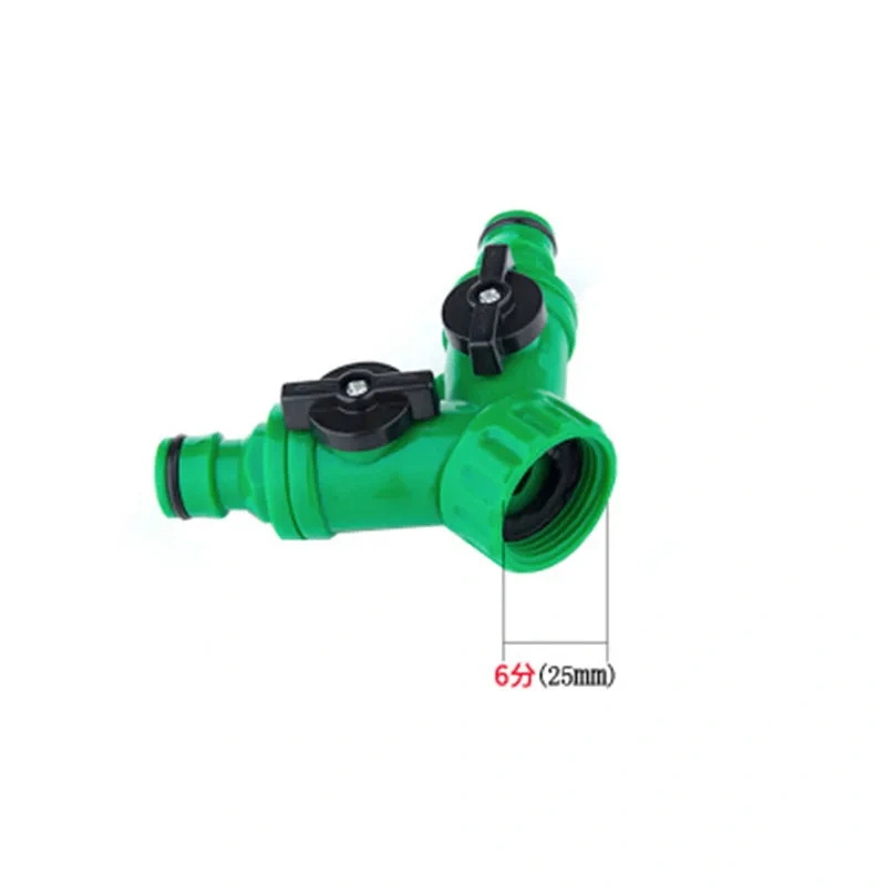 1 Pcs Y Connector Resealable Tape Quick Coupling Drip Irrigation System Adapter 2-way Valve Garden Irrigation G3 / 4 "