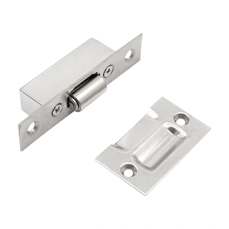 High-quality Hidden Stainless Steel Door Latches Cupboard Cabinet Roller Latch Lock Wooden Door Stops Home Furniture Hardware